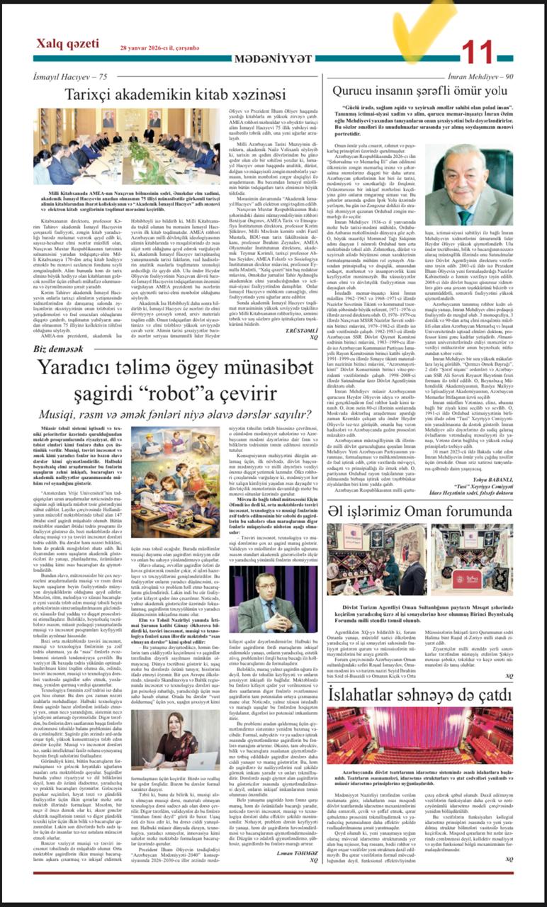 İdarə Heyəti sədrinin məqaləsi dərc olunub