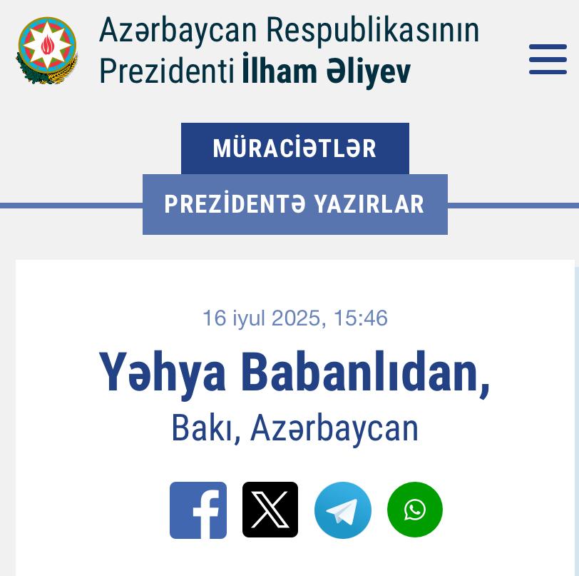 “Tusi” Cəmiyyəti Dövlət Başçısına təşəkkür məktubu ünvanlayıb